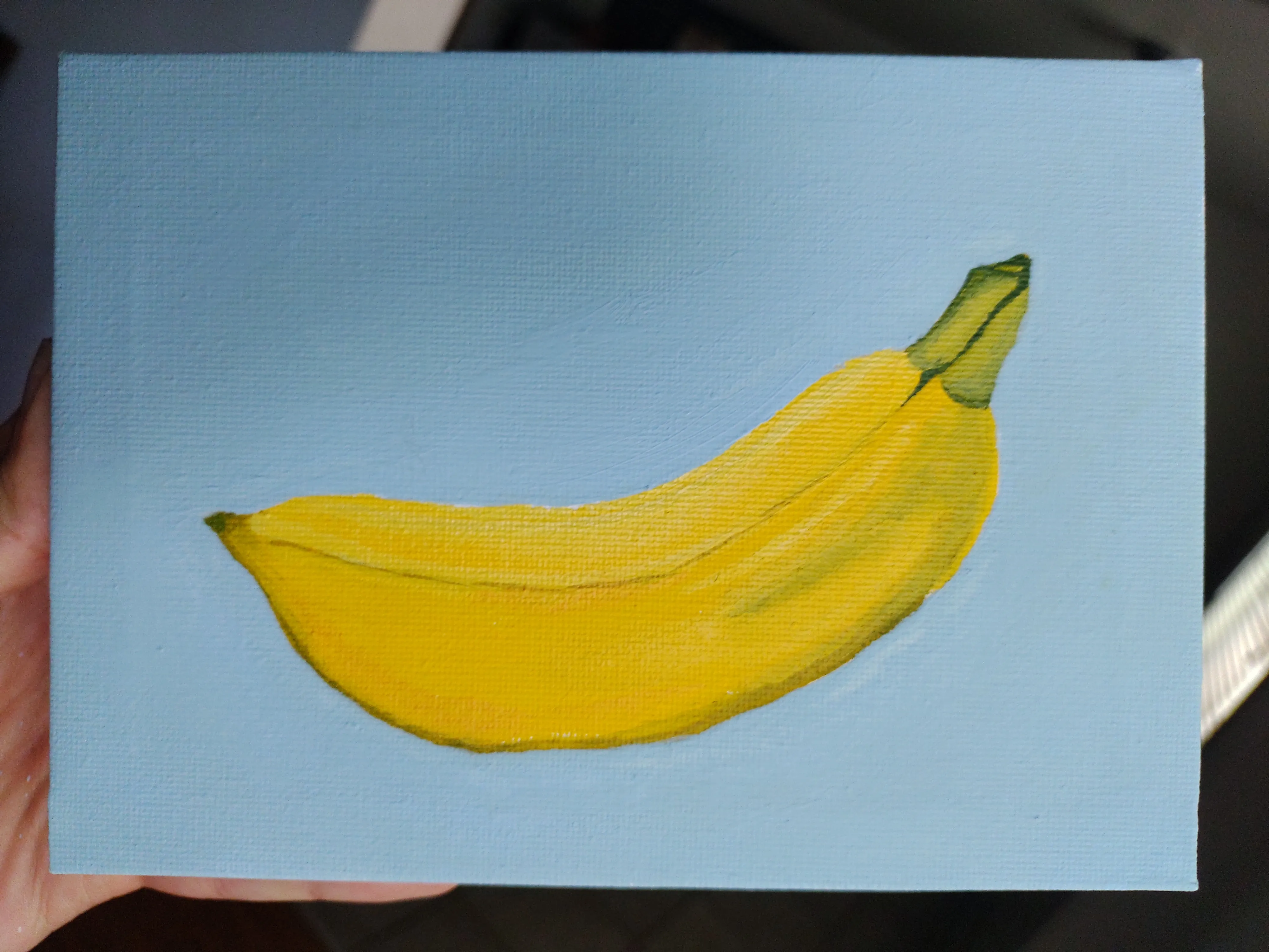 A banana Kevin painted
